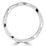 Round Diamond Braided Eternity Wedding Band Ring in White Gold (MVSXB1104-W)