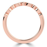 Marquise Diamond Bezel Set Vintage Semi-Eternity Wedding Band Ring in Rose Gold (MVSXB1106-R)