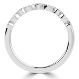 Marquise Diamond Bezel Set Vintage Semi-Eternity Wedding Band Ring in White Gold (MVSXB1106-W)