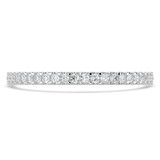 Round Diamond 3/4 Way Shared Prong Semi-Eternity Wedding Band Ring in White Gold (MVSXB1108-W)