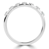 Round Diamond Spaced set Semi-Eternity Wedding Band Ring in White Gold (MVSXB1113-W)
