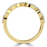 Marquise Diamond Tiara Semi-Eternity Wedding Band Ring in Yellow Gold with Alternating Marquise and Round Diamonds (MVSXB1115-Y)