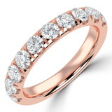Round Diamond Semi-Eternity Wedding Band Ring in Rose Gold (MVSXB1116-R)