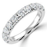 Round Diamond Semi-Eternity Wedding Band Ring in White Gold (MVSXB1116-W)