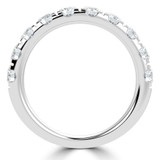 Round Diamond Semi-Eternity Wedding Band Ring in White Gold (MVSXB1116-W)