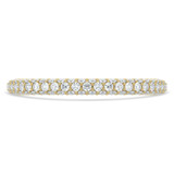 Round Diamond Three-row Dome Pave Semi-Eternity Wedding Band Ring in Yellow Gold (MVSXB1117-Y)