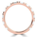 Baguette Diamond 3/4 Way East-West Set Semi-Eternity Wedding Band Ring in Rose Gold (MVSXB1121-R)