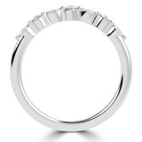 Marquise Diamond Shared Prong Semi-Eternity Wedding Band Ring in White Gold Alternating Marquise & Round Set Diamonds (MVSXB1122-W)