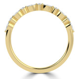 Marquise Diamond Shared Prong Semi-Eternity Wedding Band Ring in Yellow Gold Alternating Marquise & Round Set Diamonds (MVSXB1123-Y)