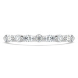 Marquise Diamond Shared Prong Semi-Eternity Wedding Band Ring in White Gold Alternating Marquise & Round Set Diamonds (MVSXB1124-W)