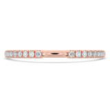 Round Diamond Open Semi-Eternity Wedding Band Ring in Rose Gold (MVSXB1126-R)