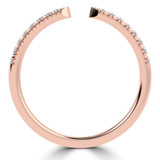 Round Diamond Open Semi-Eternity Wedding Band Ring in Rose Gold (MVSXB1126-R)