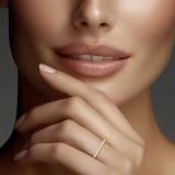 Round Lab Created Diamond Semi-Eternity Wedding Band Ring in Yellow Gold (MVSXB1129-Y)