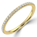 Round Diamond Semi-Eternity Wedding Band Ring in Yellow Gold (MVSXB1132-Y)