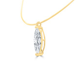 Marquise Diamond Solitaire Choker Pendant Pendant Necklace in Yellow Gold (MDR260005)
