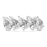 Pear Diamond Shared-Prong Five-Stone Anniversary Wedding Band Ring in White Gold (MDR260054)