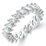 Full Eternity Marquise Diamond Anniversary Wedding Band Ring in White Gold (MVSAR1022-W)