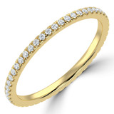 Full Eternity Round Diamond Anniversary Wedding Band Ring in Yellow Gold (MVSAR1025-Y)