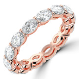 Full Eternity Oval Diamond Anniversary Wedding Band Ring in Rose Gold (MVSAR1026-R)