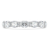 Full Eternity Oval Diamond Anniversary Wedding Band Ring in White Gold (MVSAR1026-W)