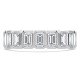Full Eternity Emerald Diamond Anniversary Wedding Band Ring in White Gold (MVSAR1032-W)