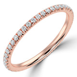Full Eternity Round Diamond Anniversary Wedding Band Ring in Rose Gold (MVSAR1034-R)