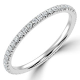 Full Eternity Round Diamond Anniversary Wedding Band Ring in White Gold (MVSAR1034-W)