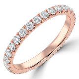 Full Eternity Round Diamond Anniversary Wedding Band Ring in Rose Gold (MVSAR1036-R)