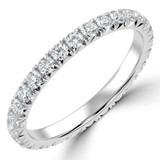 Full Eternity Round Diamond Anniversary Wedding Band Ring in White Gold (MVSAR1037-W)