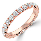 Full Eternity Round Diamond Anniversary Wedding Band Ring in Rose Gold (MVSAR1038-R)
