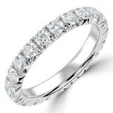 Full Eternity Round Diamond Anniversary Wedding Band Ring in White Gold (MVSAR1039-W)