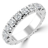 Full Eternity Round Diamond Anniversary Wedding Band Ring in White Gold (MVSAR1041-W)