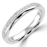 Full Eternity Round Diamond Anniversary Wedding Band Ring in White Gold (MVSAR1047-W)