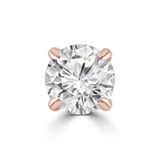 Round Diamond 4-Prong single Mens Stud Earring in Rose Gold with Screwback (MVSE3001-R)