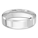 6 MM High Polish Modern Mens Wedding Band in White Gold (MDVB0791) 6 MM High Polish Modern Mens Wedding Band in White Gold (MDVB0791)