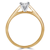 Round Diamond Solitaire Engagement Ring in Yellow Gold