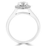 Round Diamond Round Halo Engagement Ring in White Gold Round Diamond Round Halo Engagement Ring in White Gold