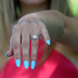 Round Diamond Infinity Round Halo Engagement Ring in White Gold
