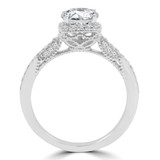 Round Diamond Vintage Halo Engagement Ring in White Gold Round Diamond Vintage Halo Engagement Ring in White Gold