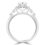 Oval Diamond Oval Halo Engagement Ring in White Gold