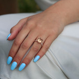 Oval Pink Morganite & Round Diamond Hidden Halo Cocktail Engagement Ring in Rose Gold
