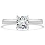 Cushion Diamond Solitaire Engagement Ring in White Gold