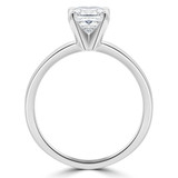 Cushion Diamond Solitaire Engagement Ring in White Gold