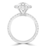 Pear Diamond Pear Halo Engagement Ring in White Gold with Accents Pear Diamond Pear Halo Engagement Ring in White Gold with Accents