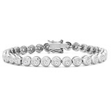 Round Diamond Tennis Bracelet in White Gold