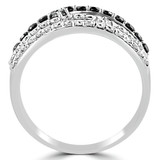 Round Black Diamond Cocktail Ring in White Gold (MDR140107) Round Black Diamond Cocktail Ring in White Gold (MDR140107)