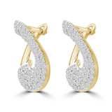 Round Diamond Drop/Dangle Earrings in Yellow Gold (MDR210063)