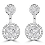 Round Diamond 2-IN-1 Stud and Halo Drop/Dangle Earrings in White Gold (MDR220037) Round Diamond 2-IN-1 Stud and Halo Drop/Dangle Earrings in White Gold (MDR220037)