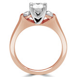 Round Diamond Three-Stone Engagement Ring in Rose Gold (MVSX0004-R) Round Diamond Three-Stone Engagement Ring in Rose Gold (MVSX0004-R)