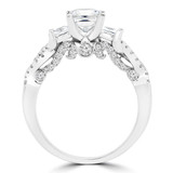Princess Diamond Three-Stone Engagement Ring in White Gold with Accents (MVSX0021-W) Princess Diamond Three-Stone Engagement Ring in White Gold with Accents (MVSX0021-W)